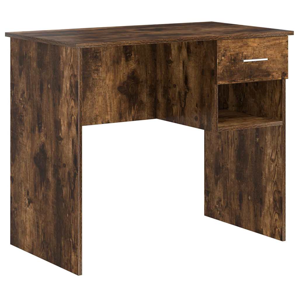 Stol s policom Dimljeni hrast 90 x 49 x 75 cm Konstruirano drvo