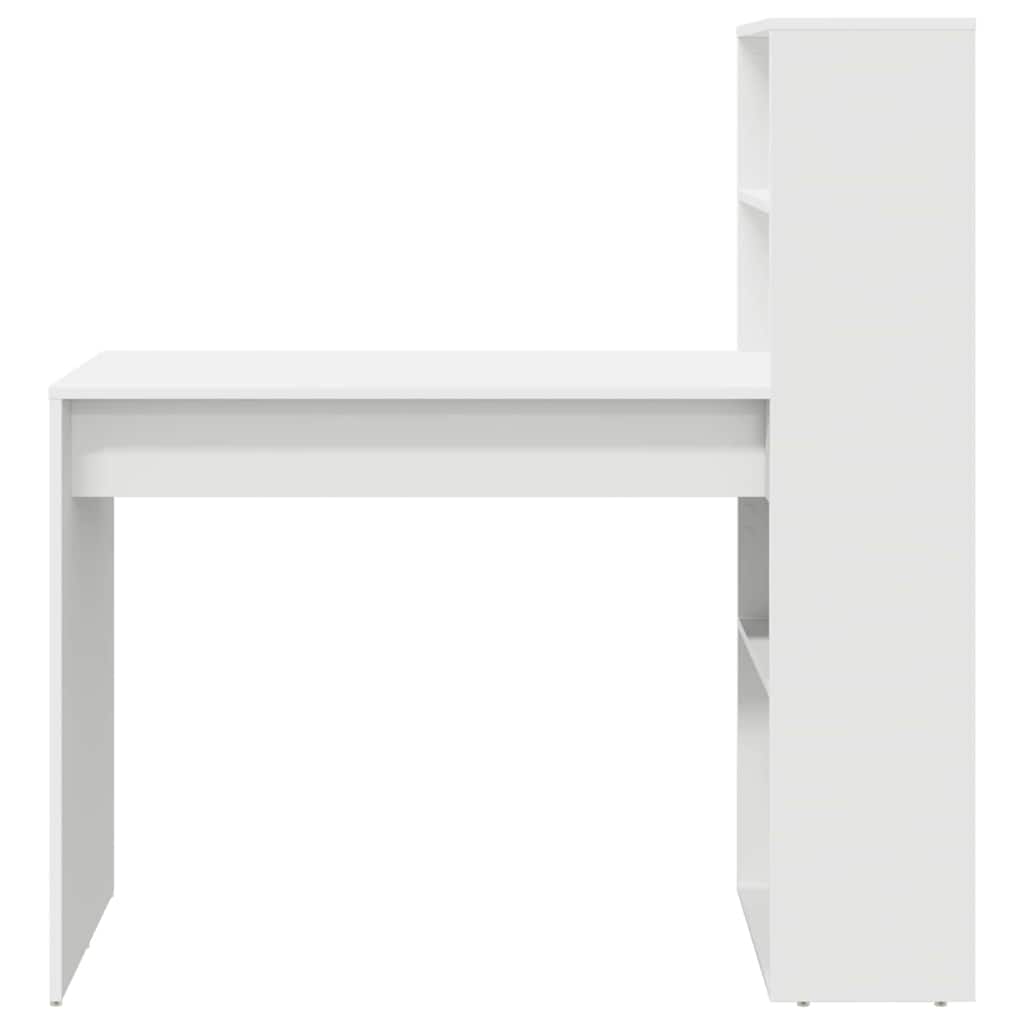 Stol s policom Bijelo 113 x 54 x 120 cm Konstruirano drvo