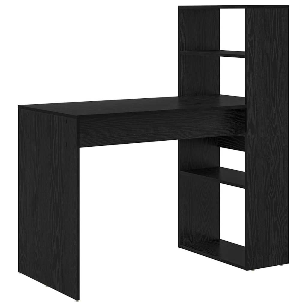 Stol s policom Crni hrast 113 x 54 x 120 cm Konstruirano drvo