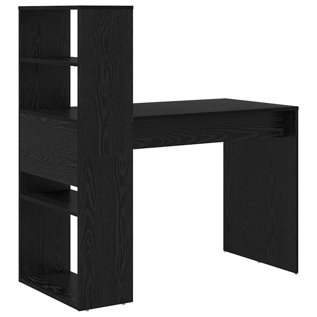 Stol s policom Crni hrast 113 x 54 x 120 cm Konstruirano drvo