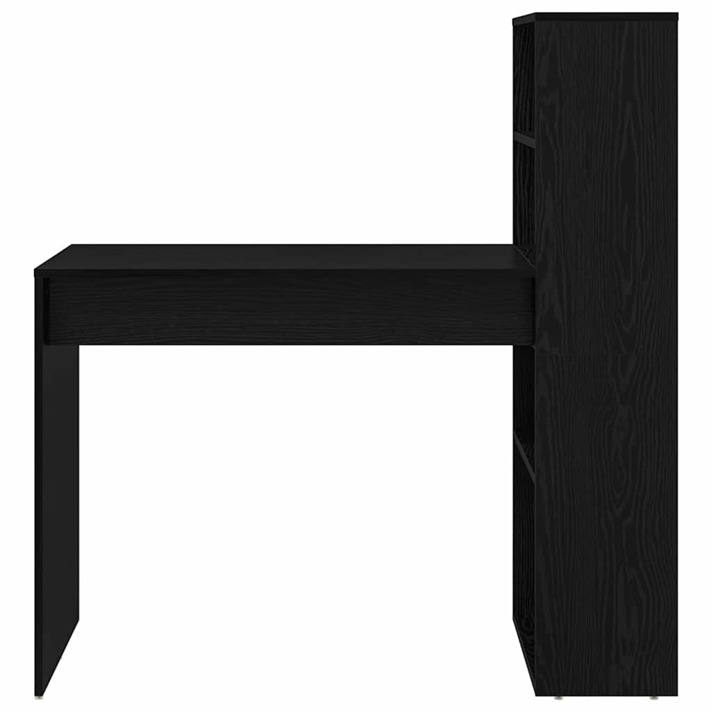 Stol s policom Crni hrast 113 x 54 x 120 cm Konstruirano drvo