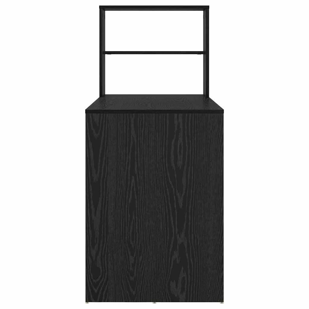 Stol s policom Crni hrast 113 x 54 x 120 cm Konstruirano drvo