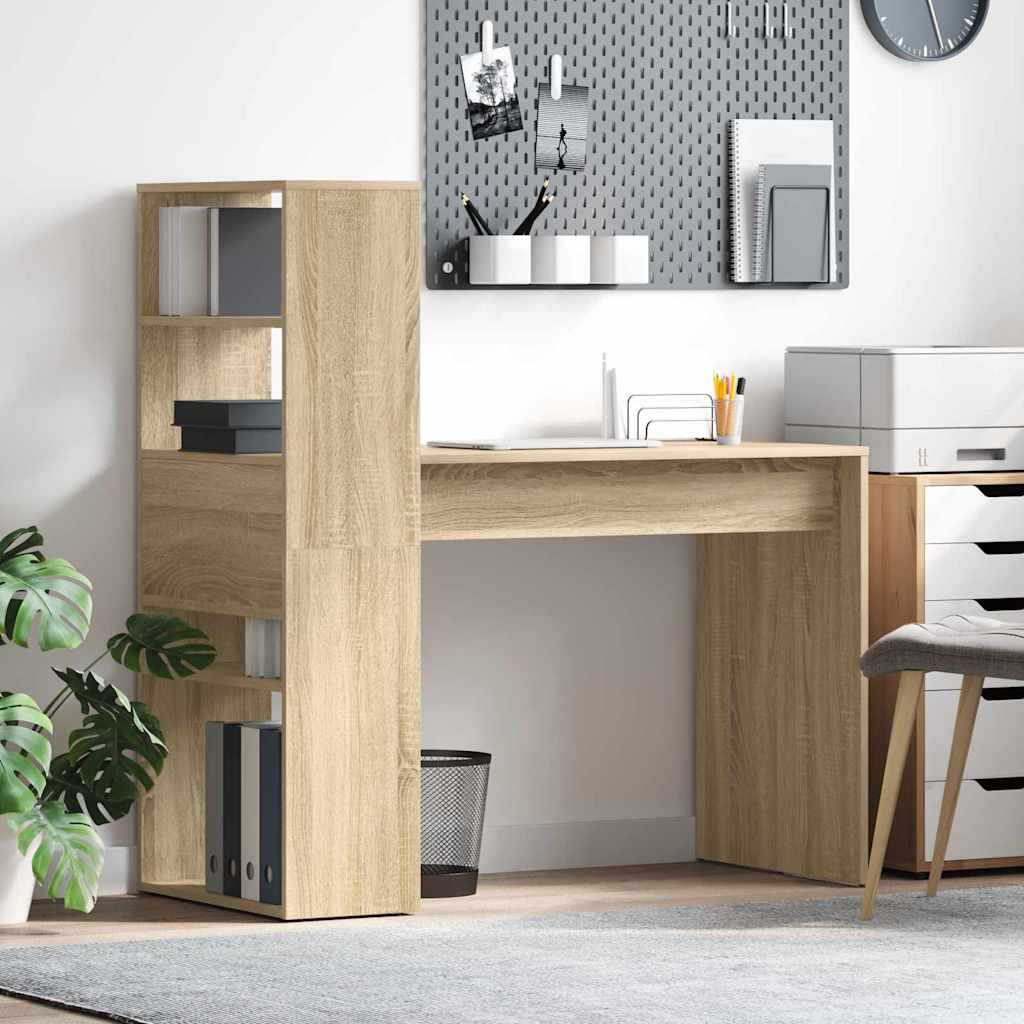 Stol s policom Sonoma hrast 113 x 54 x 120 cm Konstruirano drvo