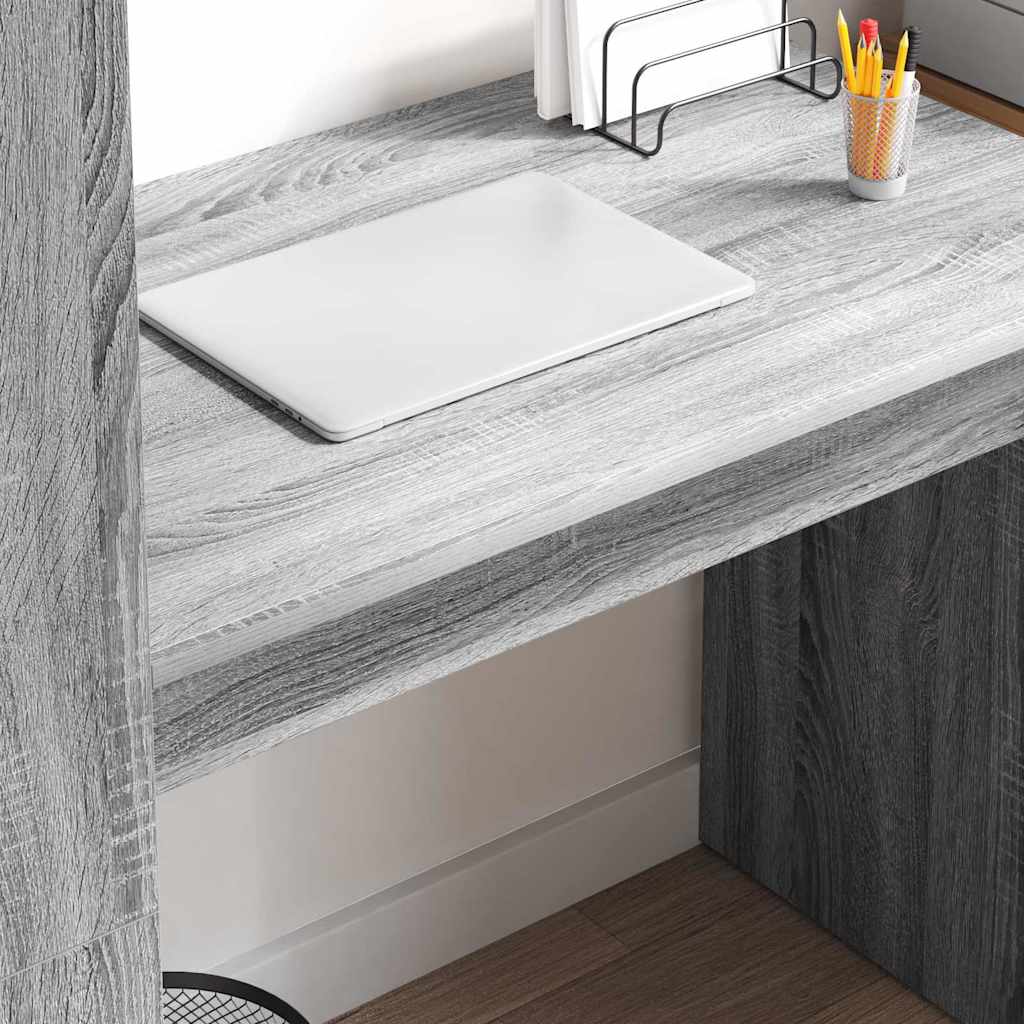 Stol s policom Siva Sonoma 113 x 54 x 120 cm Konstruirano drvo