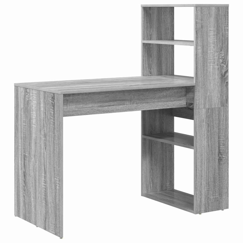 Stol s policom Siva Sonoma 113 x 54 x 120 cm Konstruirano drvo