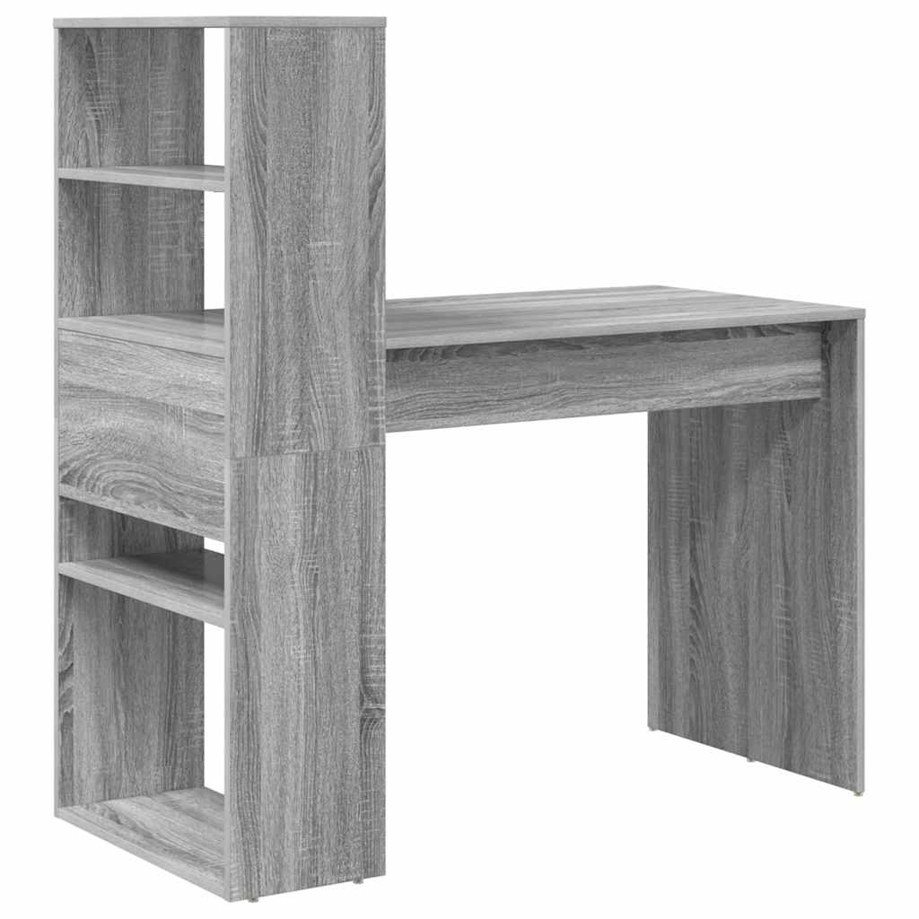 Stol s policom Siva Sonoma 113 x 54 x 120 cm Konstruirano drvo
