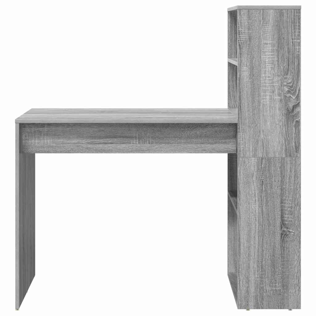 Stol s policom Siva Sonoma 113 x 54 x 120 cm Konstruirano drvo