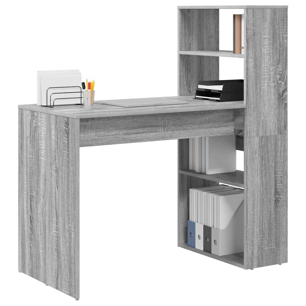 Stol s policom Siva Sonoma 113 x 54 x 120 cm Konstruirano drvo