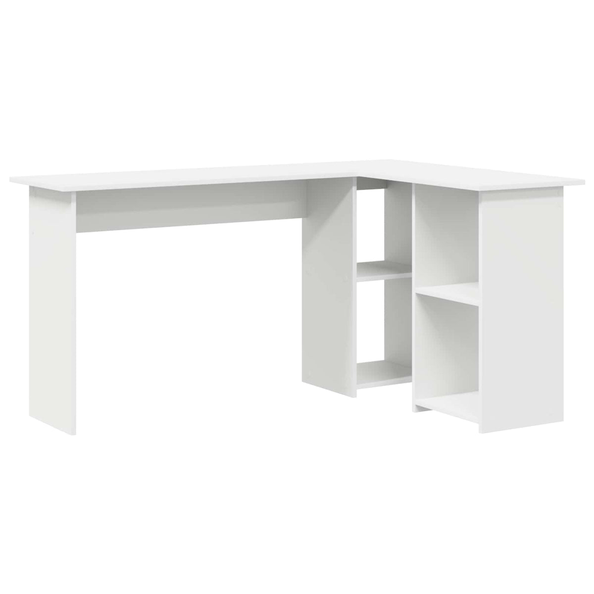 Stol s policom Bijelo 142 x 102 x 73 cm Konstruirano drvo