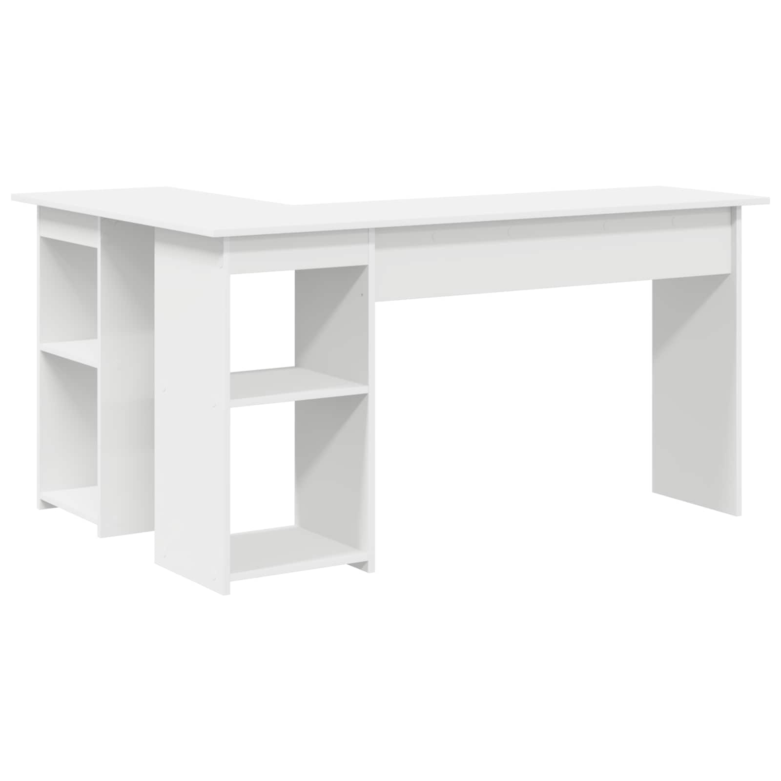 Stol s policom Bijelo 142 x 102 x 73 cm Konstruirano drvo
