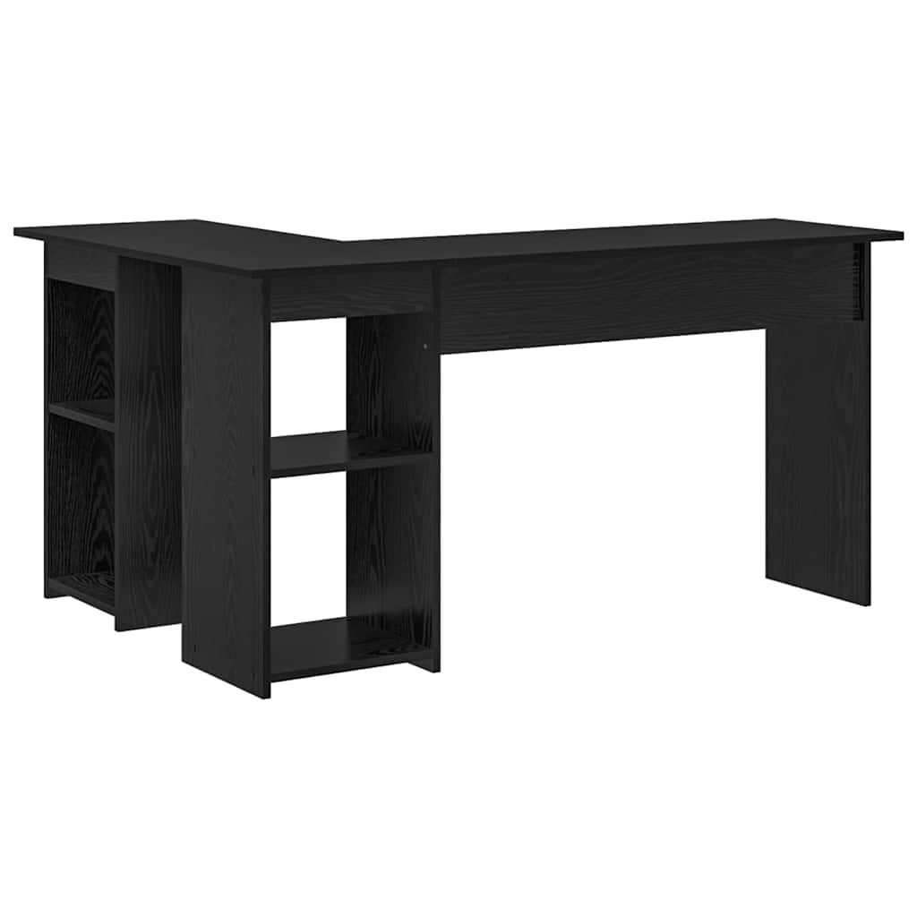 Stol s policom Crni hrast 142 x 102 x 73 cm Konstruirano drvo
