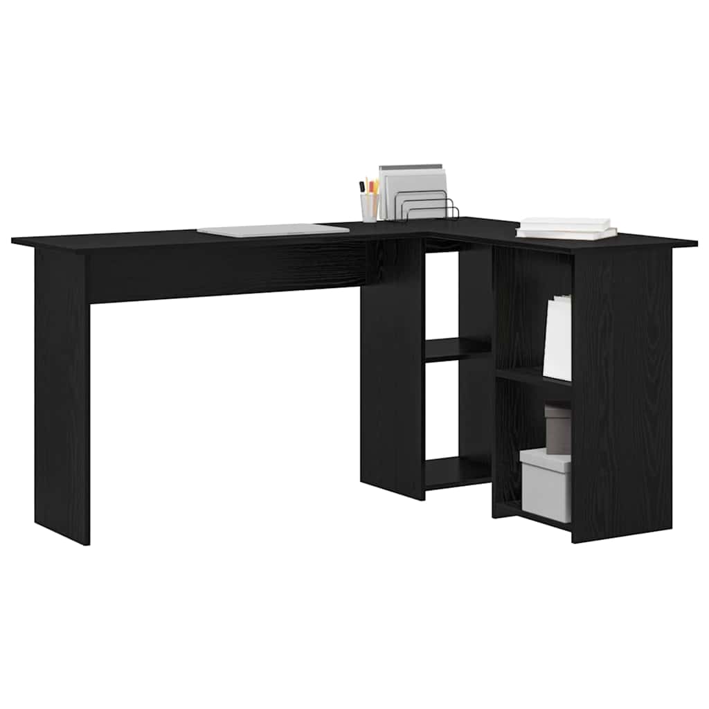 Stol s policom Crni hrast 142 x 102 x 73 cm Konstruirano drvo