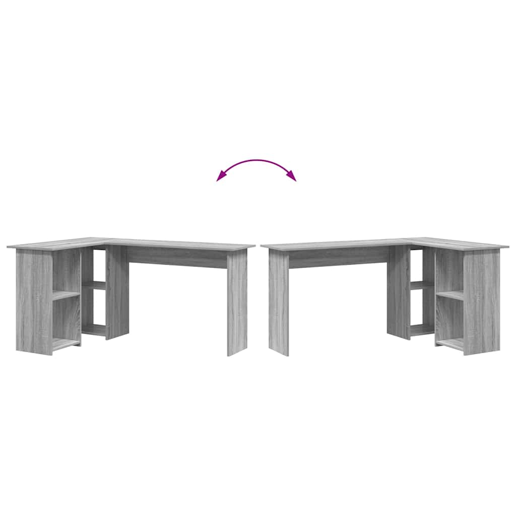 Stol s policom Siva Sonoma 142 x 102 x 73 cm Konstruirano drvo