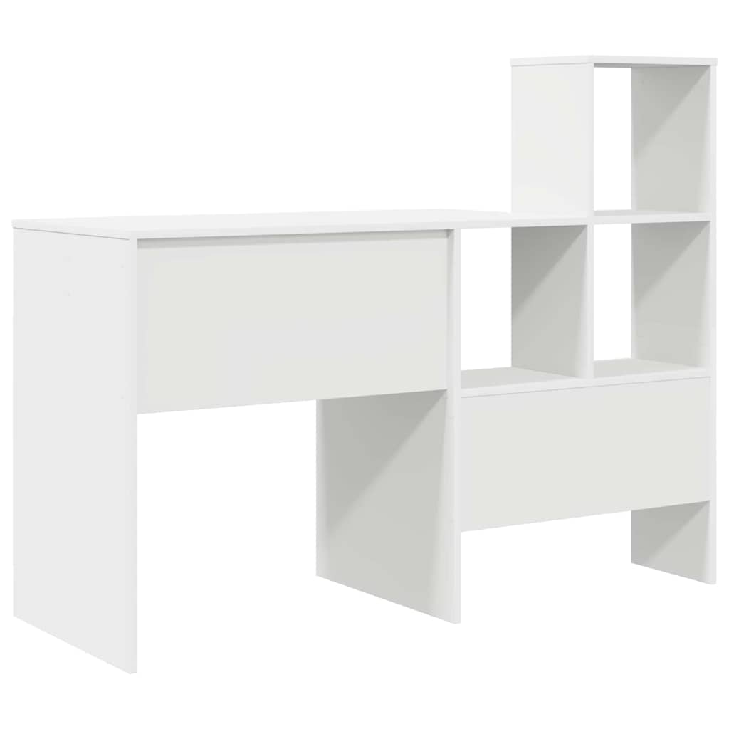 Stol s policom Bijelo 131,5 x 50 x 106,5 cm Konstruirano drvo