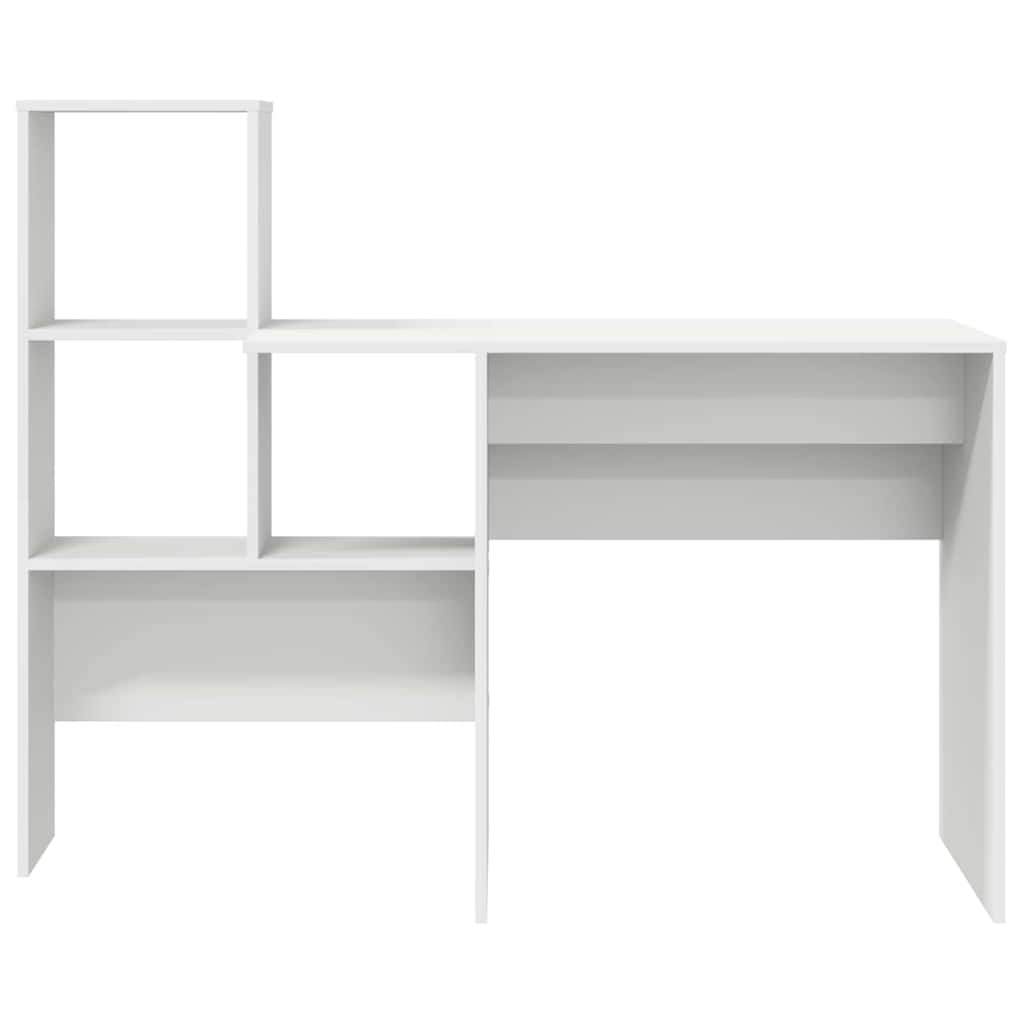 Stol s policom Bijelo 131,5 x 50 x 106,5 cm Konstruirano drvo