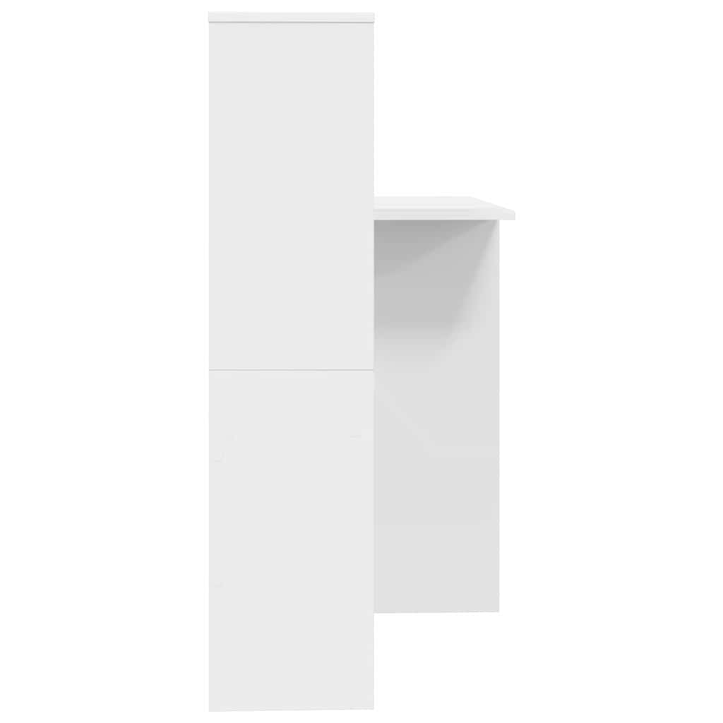 Stol s policom Bijelo 131,5 x 50 x 106,5 cm Konstruirano drvo