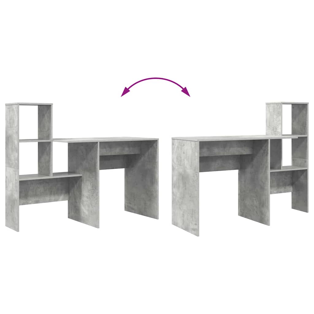 Stol Betonski sivi 131,5 x 50 x 106,5 cm Konstruirano drvo