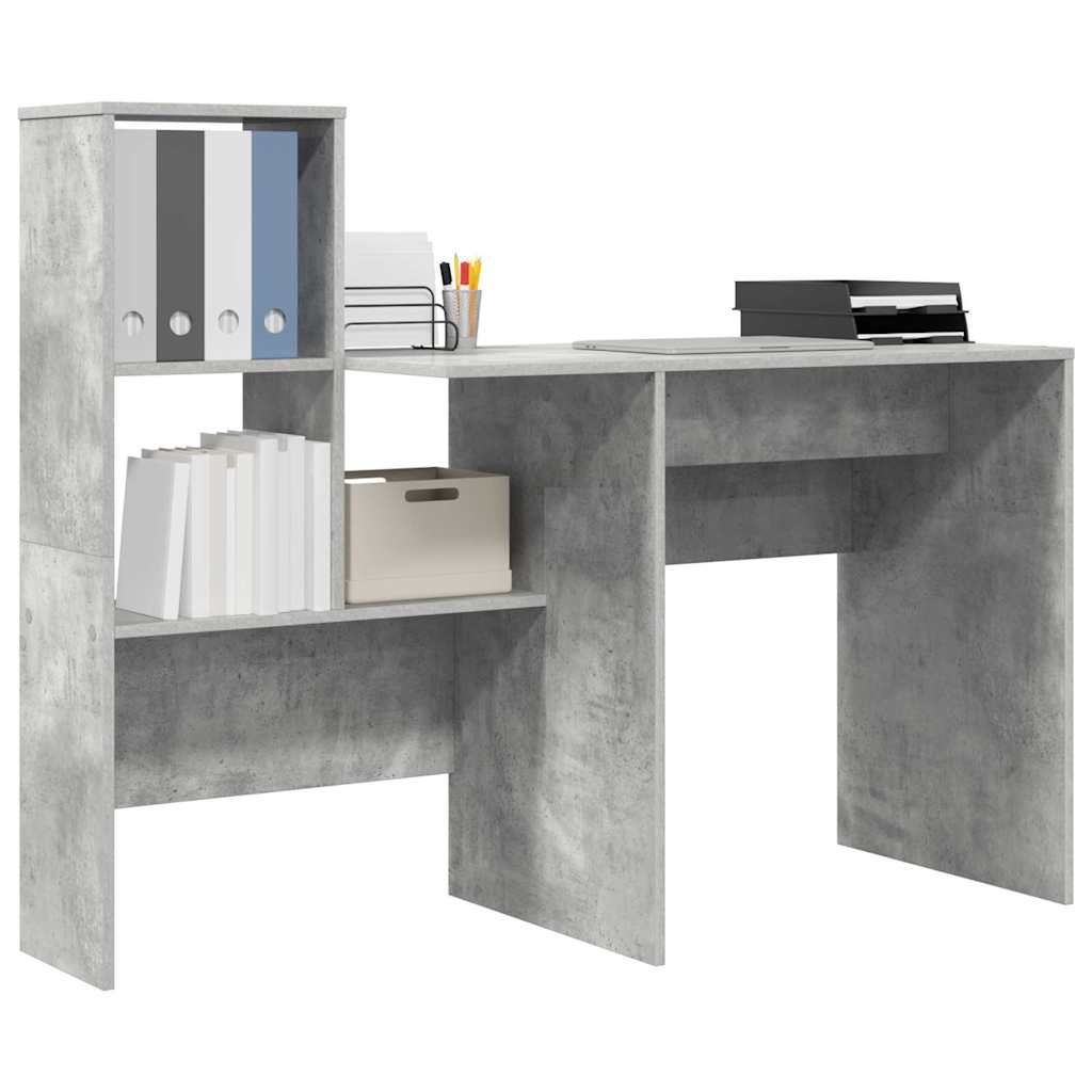Stol Betonski sivi 131,5 x 50 x 106,5 cm Konstruirano drvo