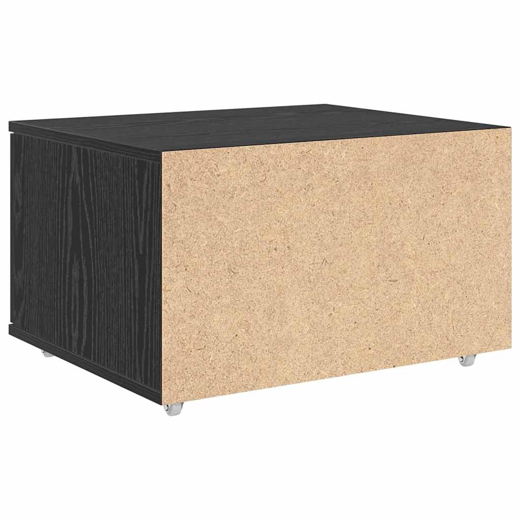 Ormar s ladicama s kotačem Crni hrast 55 x 45 x 31 cm