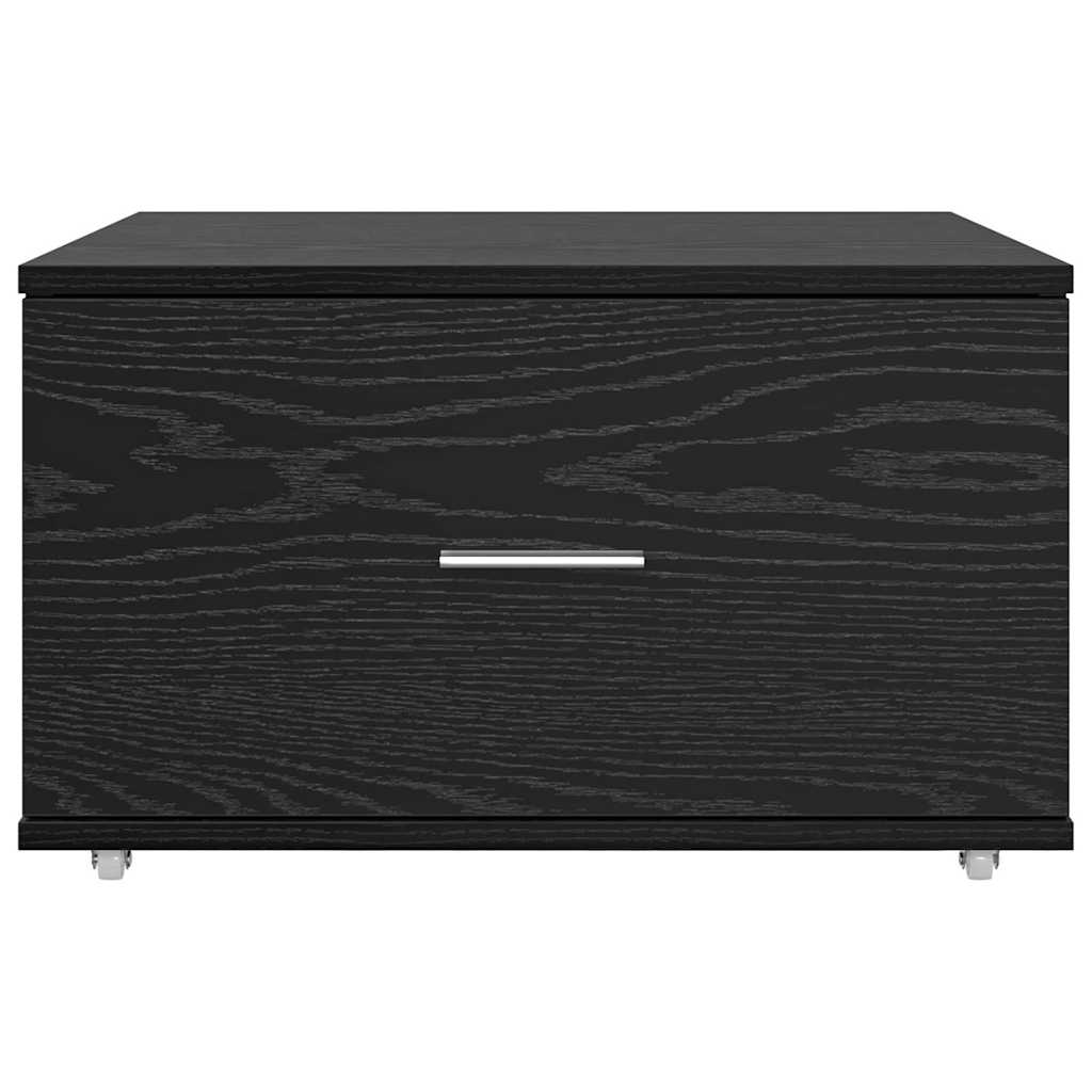 Ormar s ladicama s kotačem Crni hrast 55 x 45 x 31 cm