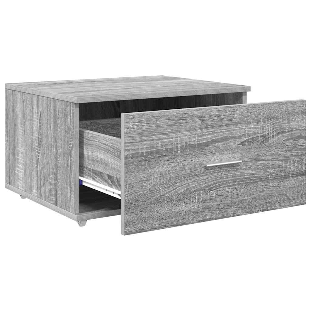 Ormar s ladicama s kotačem Siva Sonoma 55 x 45 x 31 cm
