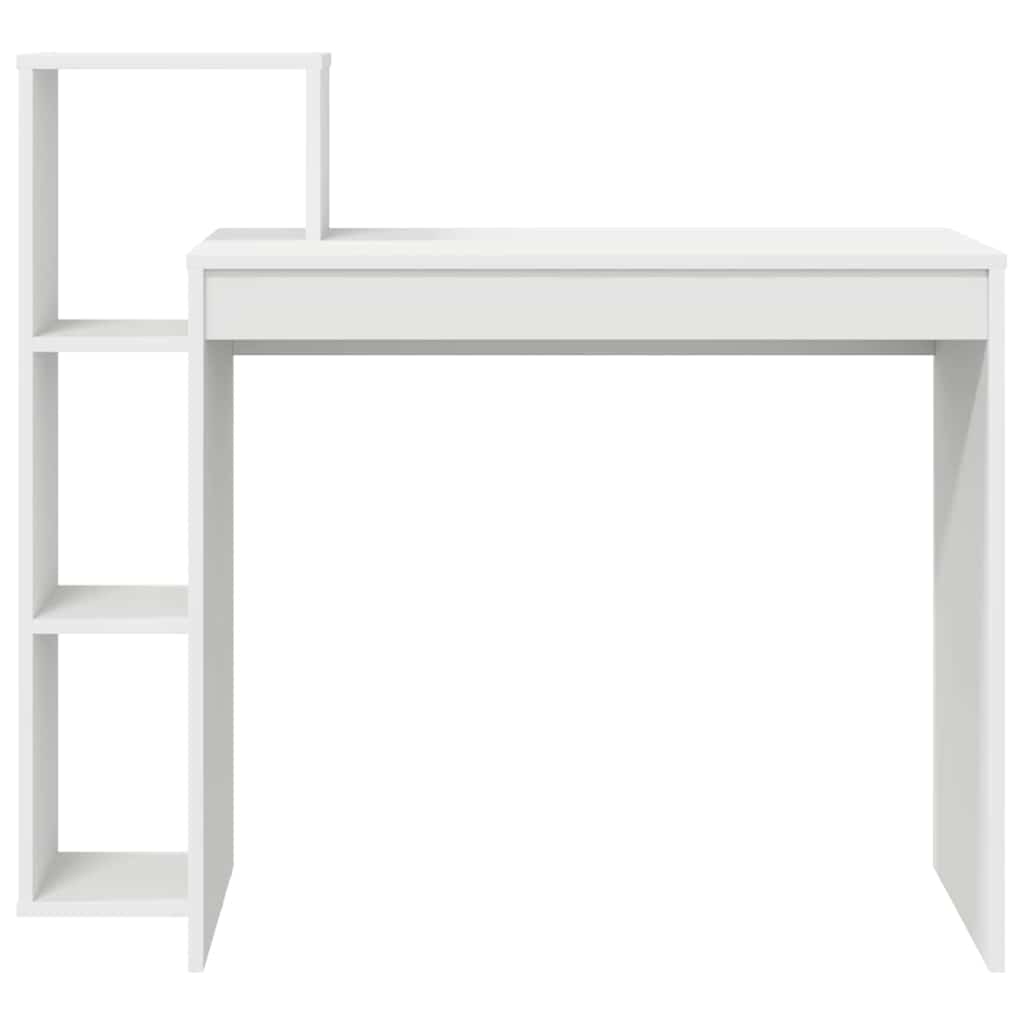 Stol s policom Bijelo 100 x 40 x 90 cm Konstruirano drvo