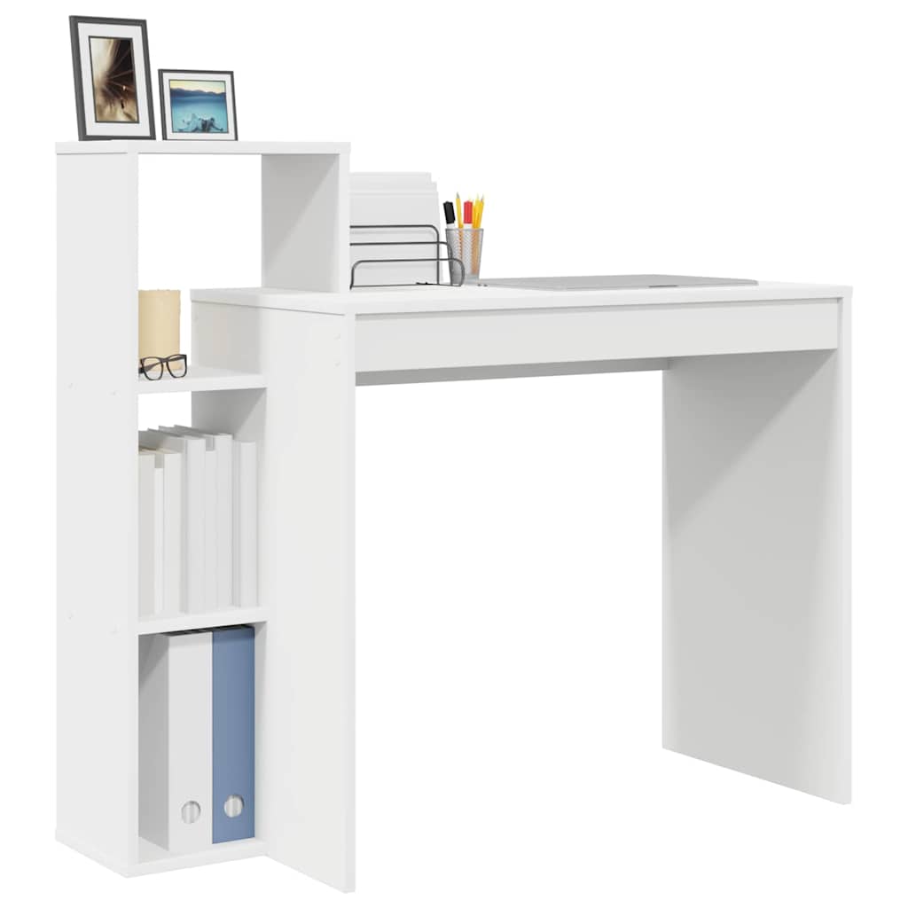 Stol s policom Bijelo 100 x 40 x 90 cm Konstruirano drvo