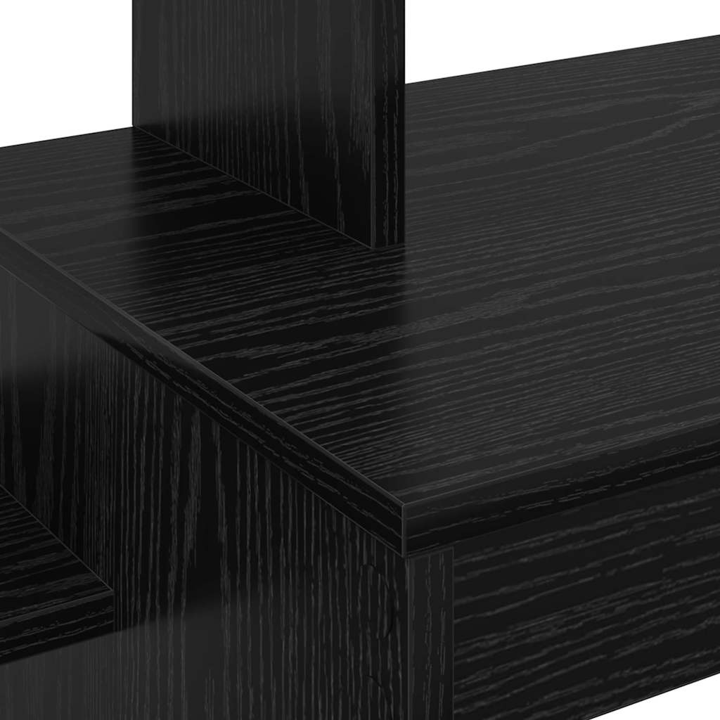 Stol s policom Crni hrast 100 x 40 x 90 cm Konstruirano drvo