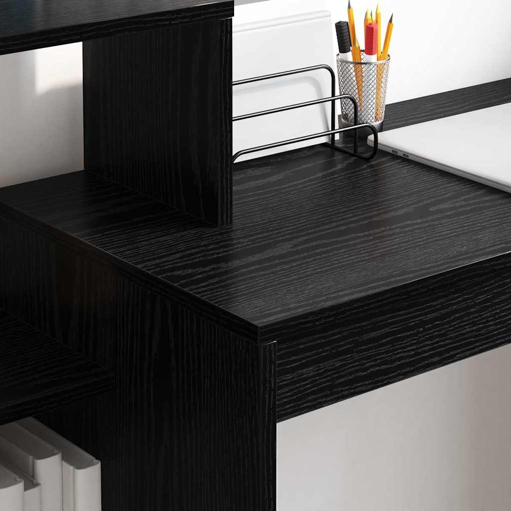 Stol s policom Crni hrast 100 x 40 x 90 cm Konstruirano drvo