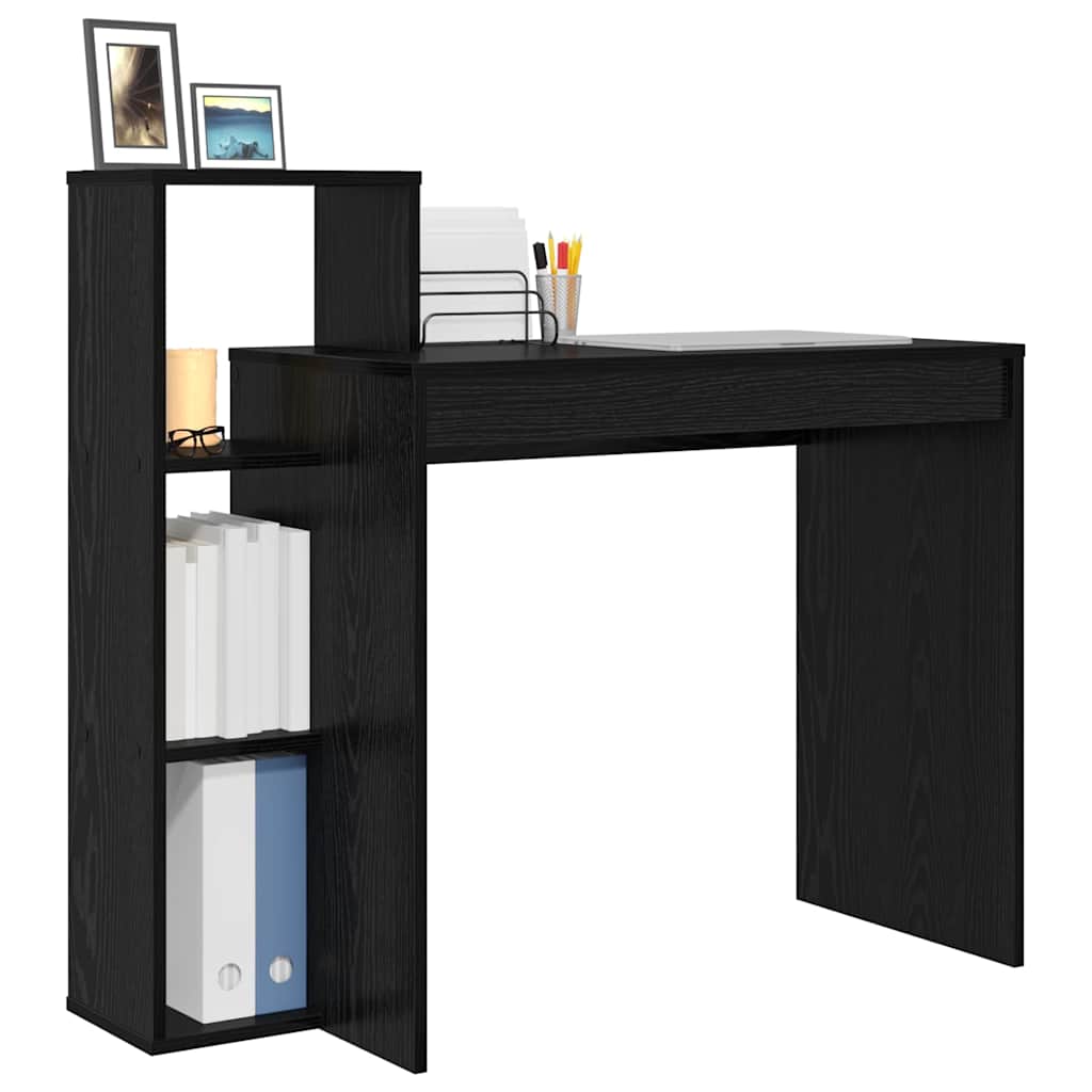 Stol s policom Crni hrast 100 x 40 x 90 cm Konstruirano drvo