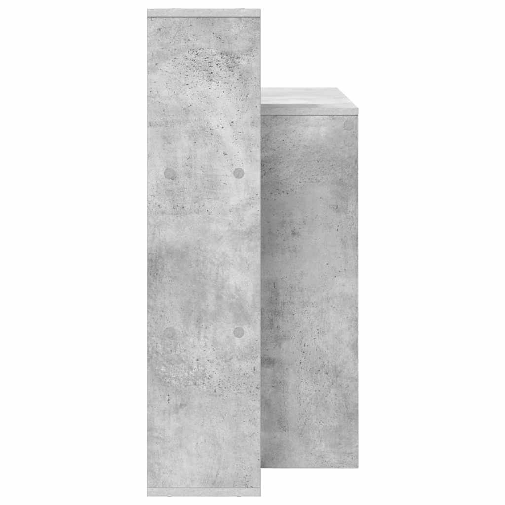 Stol s policom Betonski sivi 100 x 40 x 90 cm Konstruirano drvo