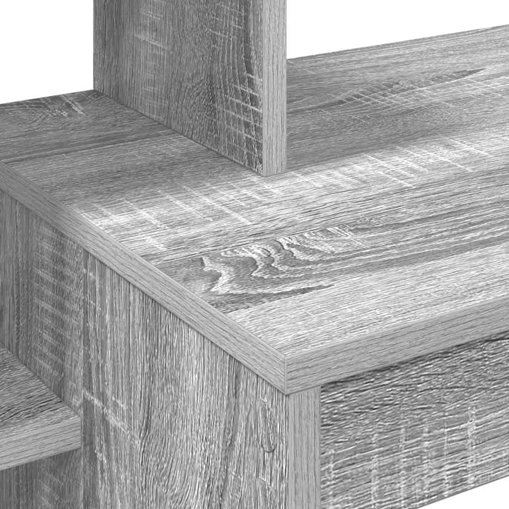 Stol s policom Siva Sonoma 100 x 40 x 90 cm Konstruirano drvo