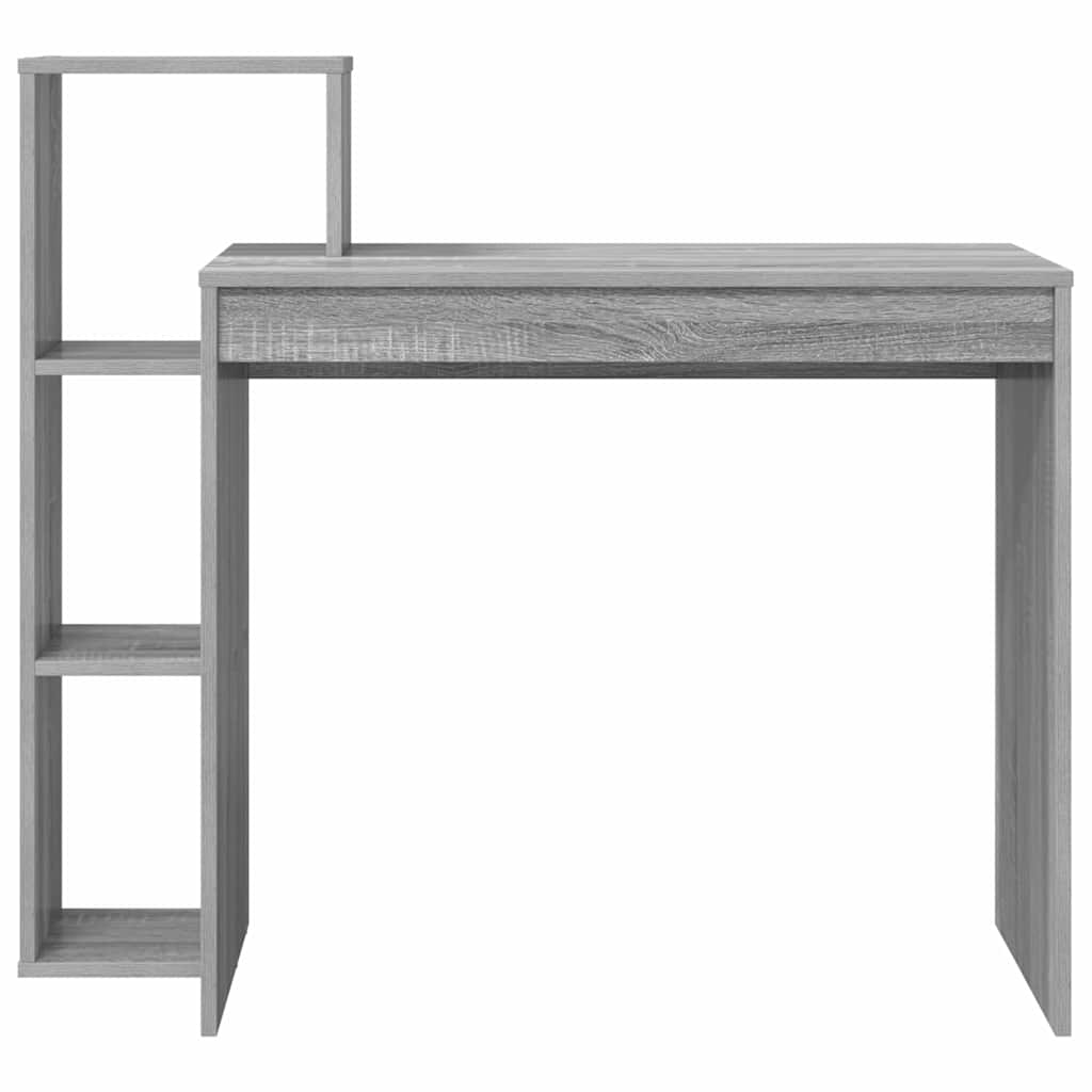 Stol s policom Siva Sonoma 100 x 40 x 90 cm Konstruirano drvo