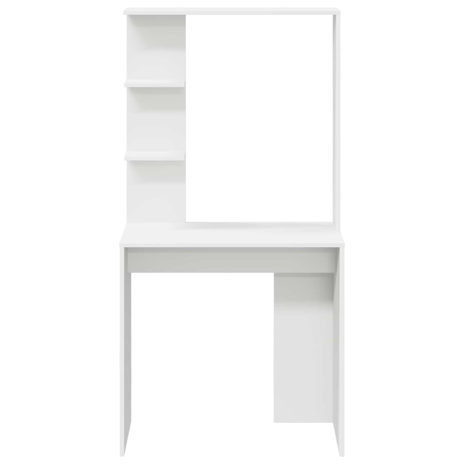 Stol s policom Bijelo 78,5 x 37 x 154,5 cm Konstruirano drvo