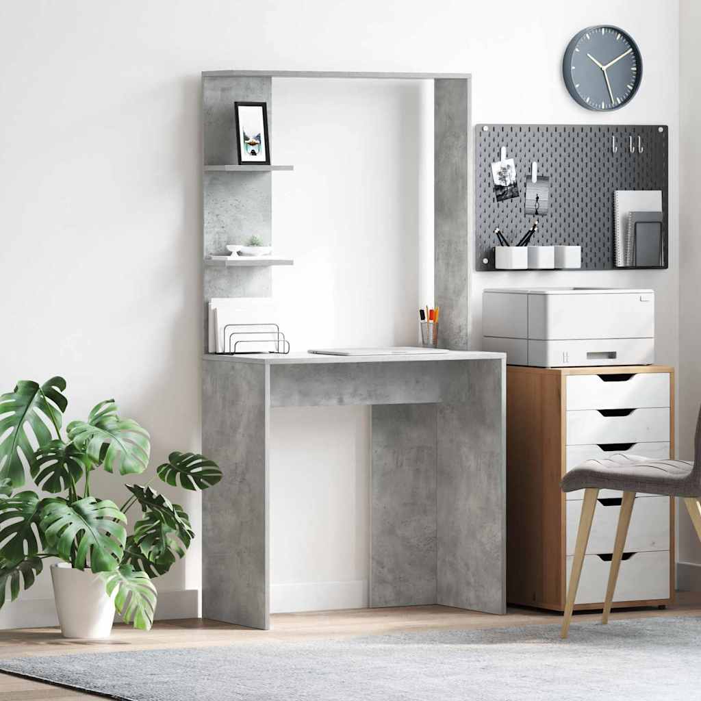 Stol Betonski sivi 78,5 x 37 x 154,5 cm Konstruirano drvo