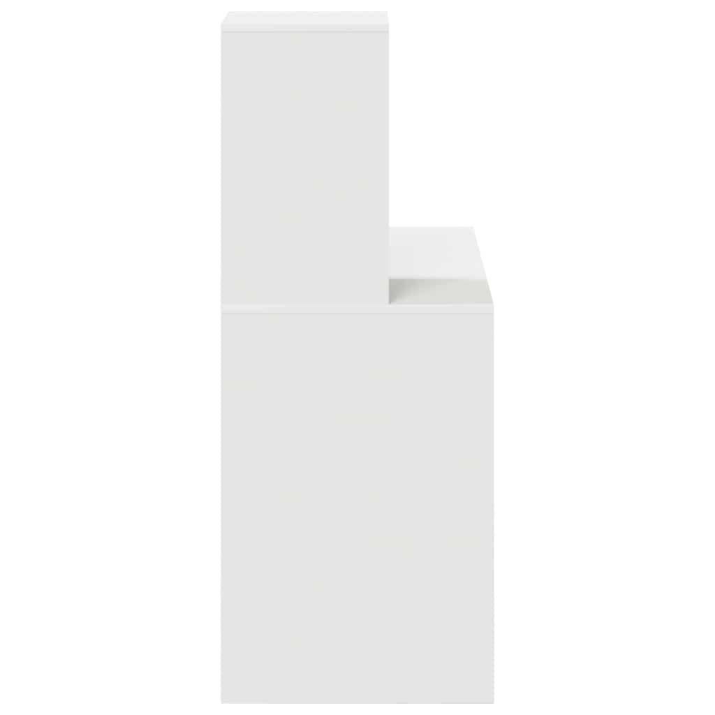 Stol s policom Bijelo 102 x 50 x 124 cm Konstruirano drvo