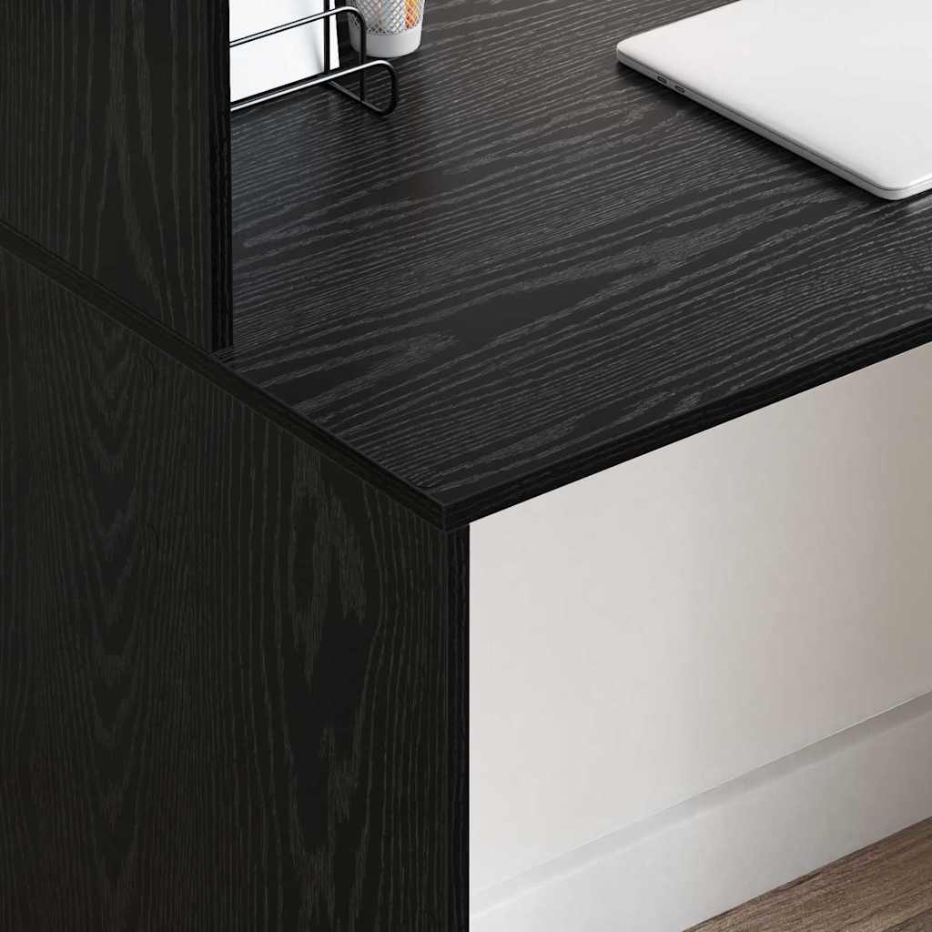 Stol s policom Crni hrast 102 x 50 x 124 cm Konstruirano drvo