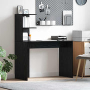 Stol s policom Crni hrast 102 x 50 x 124 cm Konstruirano drvo