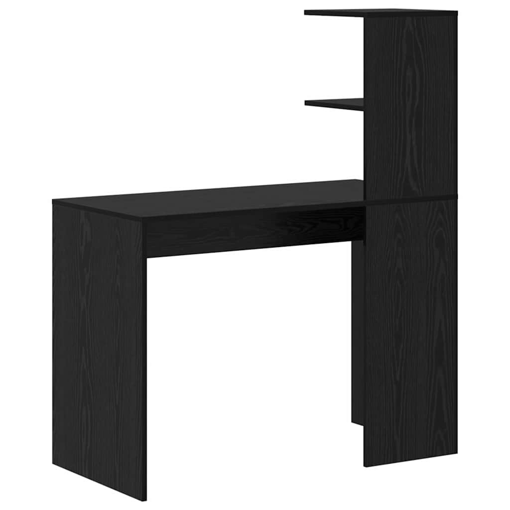 Stol s policom Crni hrast 102 x 50 x 124 cm Konstruirano drvo