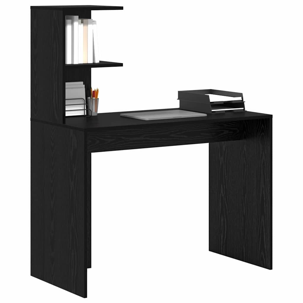 Stol s policom Crni hrast 102 x 50 x 124 cm Konstruirano drvo