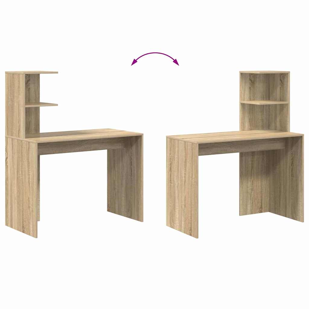 Stol s policom sonoma hrast 102 x 50 x 124 cm Konstruirano drvo