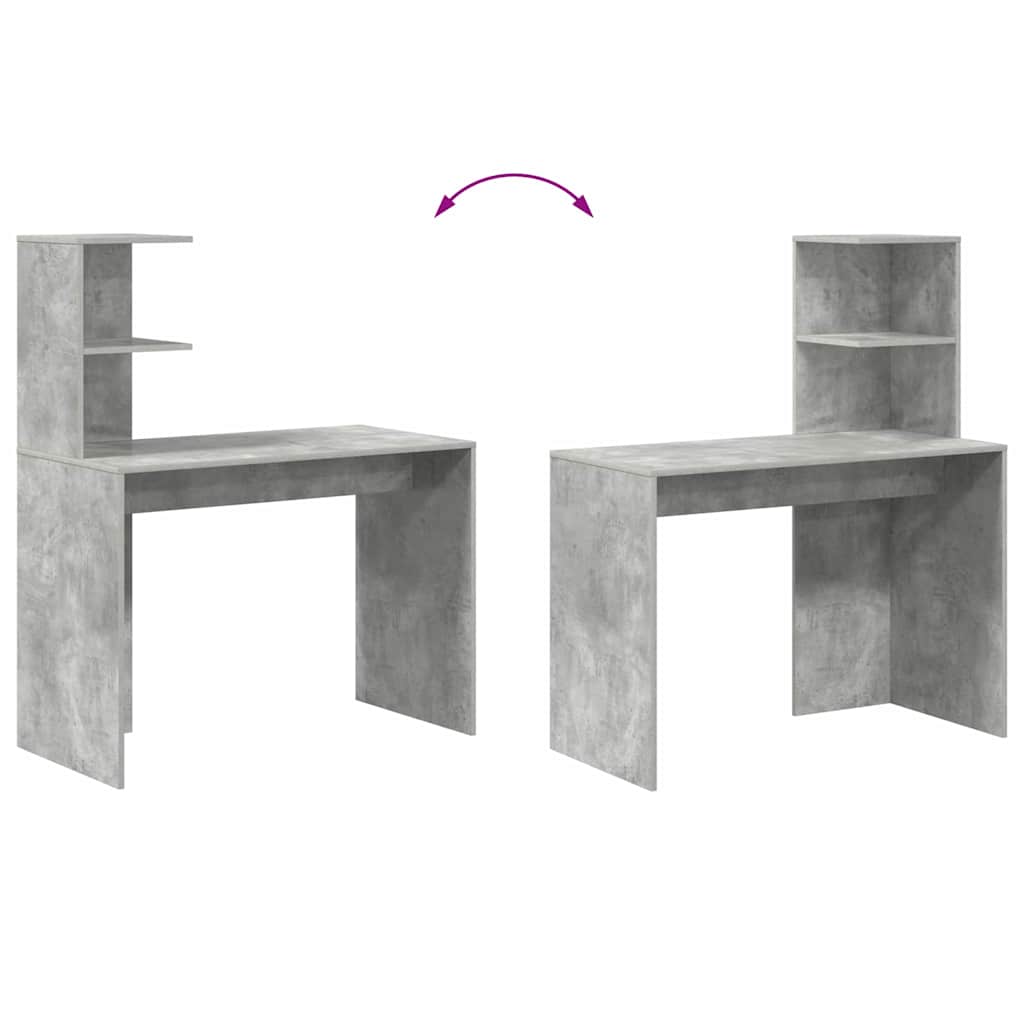 Stol Betonski sivi 102 x 50 x 124 cm Konstruirano drvo
