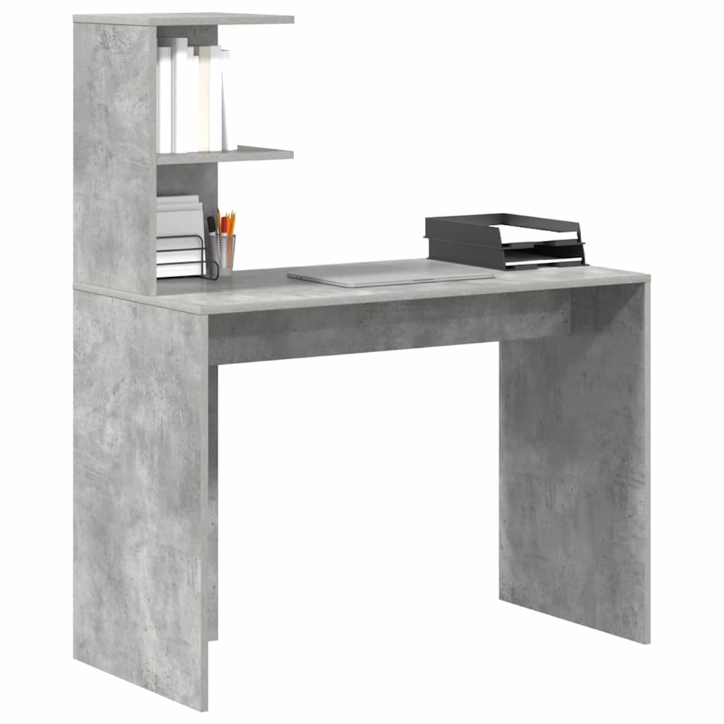 Stol Betonski sivi 102 x 50 x 124 cm Konstruirano drvo