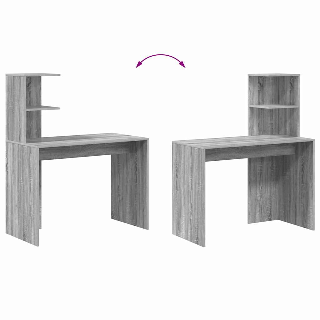 Stol s policom Siva Sonoma 102 x 50 x 124 cm Konstruirano drvo