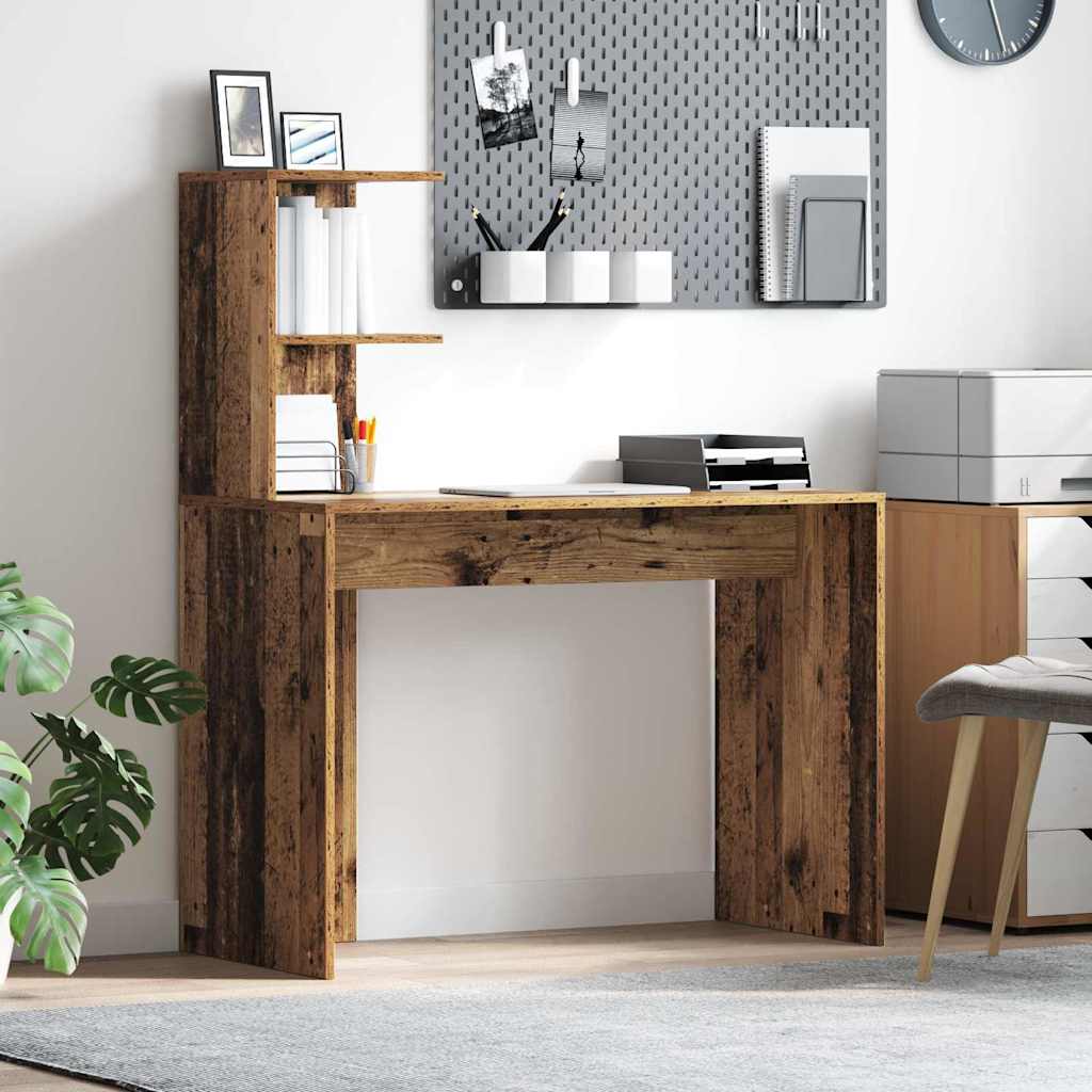 Stol s policom Staro drvo 102 x 50 x 124 cm Konstruirano drvo