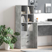 Highboard s ladicama Betonski sivi 45,5 x 34 x 127 cm