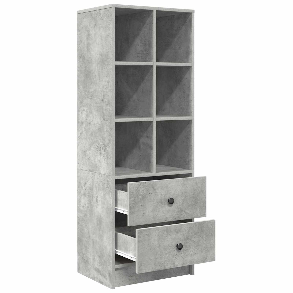 Highboard s ladicama Betonski sivi 45,5 x 34 x 127 cm