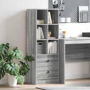 Highboard s ladicama Siva Sonoma 45,5 x 34 x 127 cm