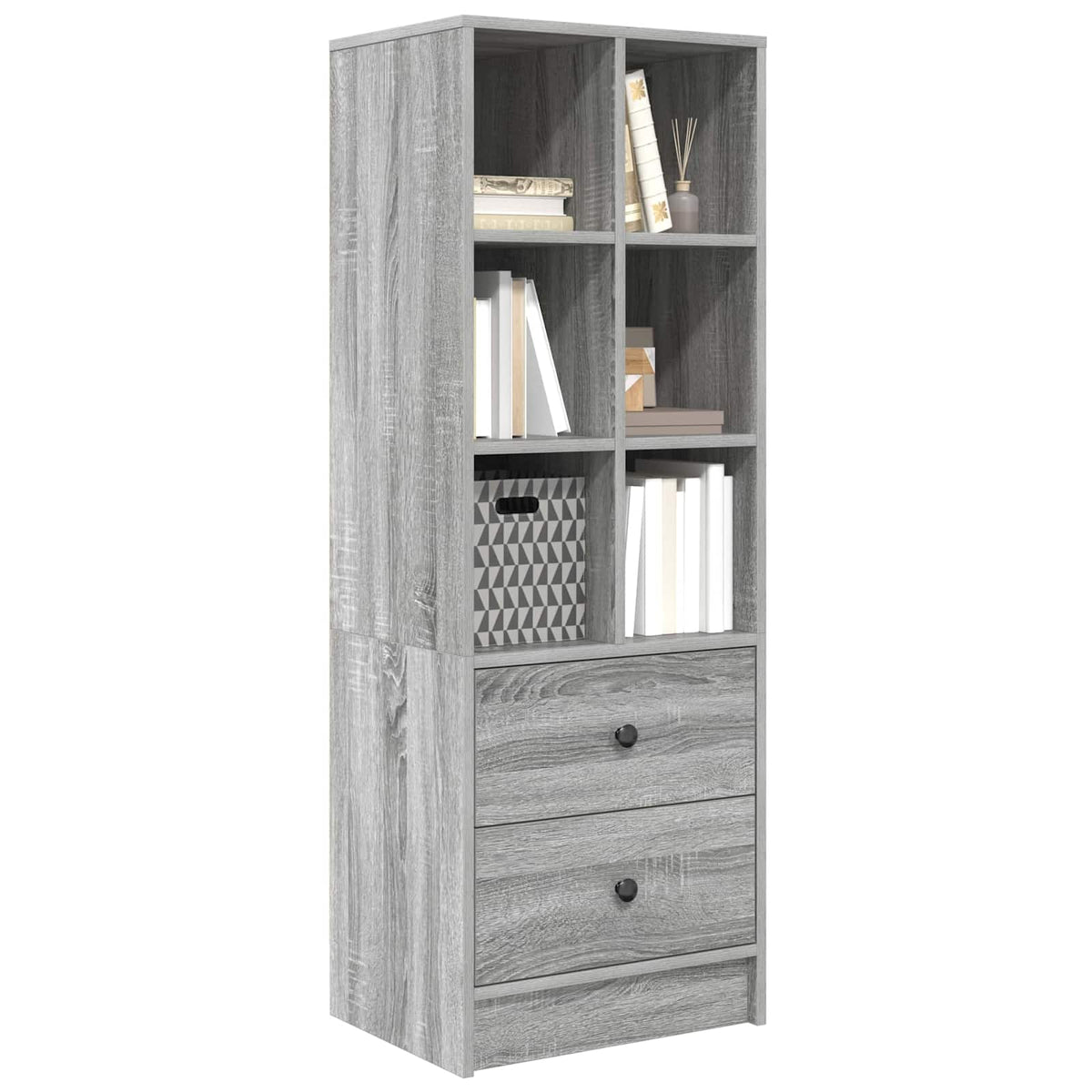 Highboard s ladicama Siva Sonoma 45,5 x 34 x 127 cm