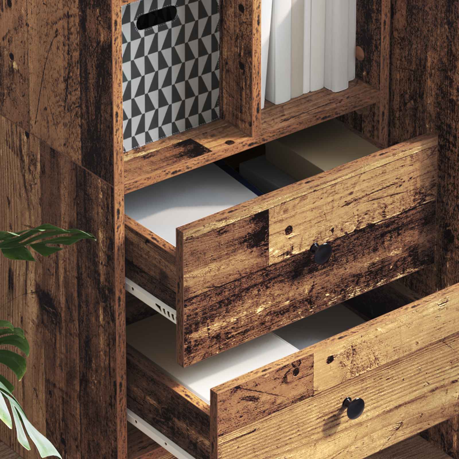 Highboard s ladicama Staro drvo 45,5 x 34 x 127 cm